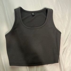 grey cropped tank